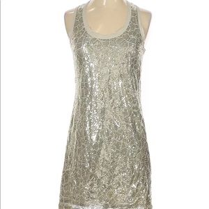 Ali Ro gold sequin dress sz 0
